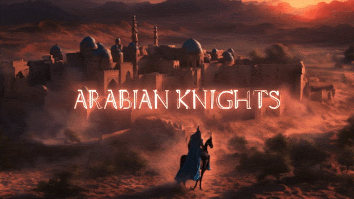 Arabian Knights Animated Banner animated banner animated icon animated logo animation discord discord banner graphic design logo logo animation motion graphics