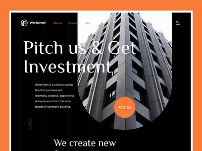 Pitch & raise funds - Investments business plan investments landing page minimal modern pitch raise funds uiux web design