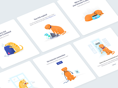 VeteraSky - Illustrations 🐕🐈 animal cute empty error germany graphic design illustration norway pack pet product design saas ui ux waiting