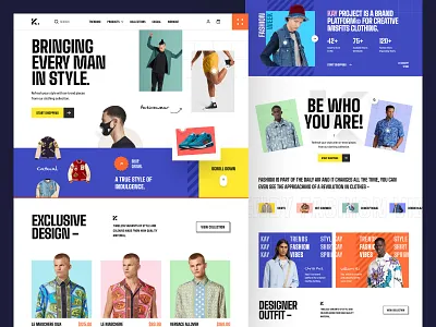 Fashion Landing Page apparel clothing store designer farzan fashion fashion website homepage landing page landingpage mens fashion mens outfit menswear ui web web design web designer web site webdesign webpage website