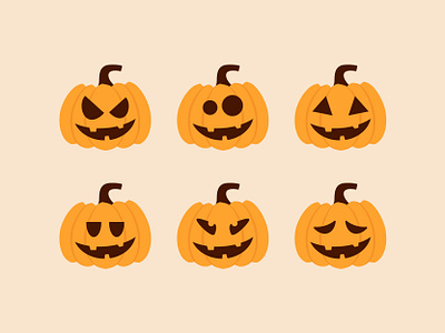Halloween Pumpkin Emoticon animation emoticon illustration vector