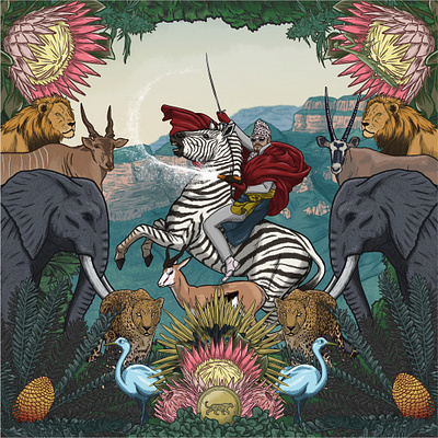 Gazelle - Postcards from paradise 2d african art animals design digital art digital illustration drawing graphic design illustration music