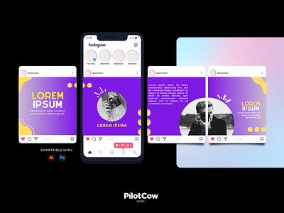 Photography Instagram Carousel art branding camera carousel carousels creativeart design graphic design graphics illustration instagram photography picture vector violet