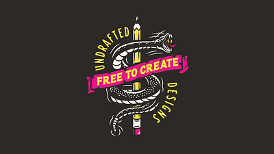 Undrafted Designs Snake Illustration branding illustration lettering lockup logo snake