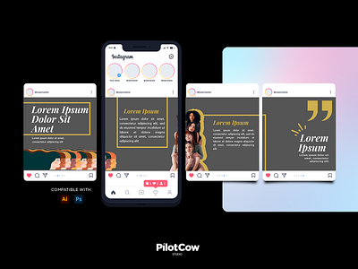 Woman Empowerment Instagram Carousel adobe photoshop art branding carousel creativeart design dribbble empowerment girls graphic design graphics gray illustration instagram post woman