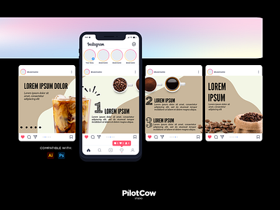 Coffee Instagram Carousel adobe photoshop advertising art art direction artist beauty branding coffee concept creativeart design dribbble editorial graphice design graphics instagram carousel simple