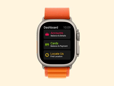 Apple Watch UI for Internet Banking - UI/UX apple apple watch banking digital ui ux