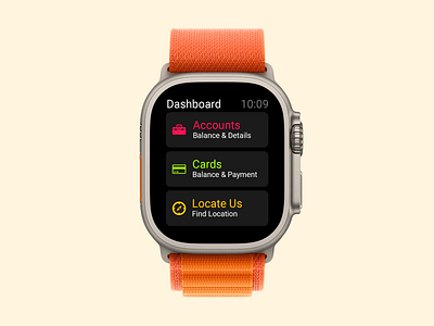 Apple Watch UI for Internet Banking - UI/UX apple apple watch banking digital ui ux