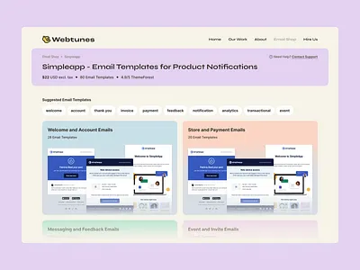 Webtunes - Store Product Page categories design shop sort store tabs ui ux