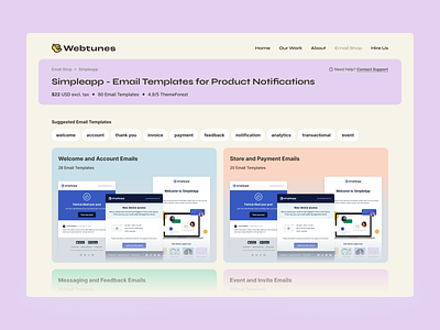 Webtunes - Store Product Page categories design shop sort store tabs ui ux