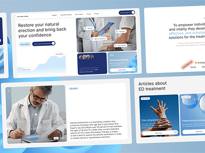 Medical treatment for male problem site branding clinic healthcare hospital landing landing page medical medical care medicine site ui uidesign uiux web webdesign вебдизайн дизайнсайта медицина