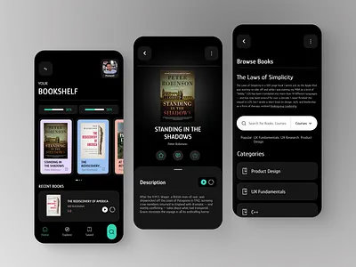 Book shelf - Mobile app design appdesign application bookapp bookshelf design interface mobileapp problemsolving productdesign ui uidesign uiux uiuxdesign ux uxdesign uxui