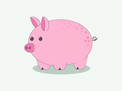 A cute little piggy adobe illustrator cartoon design graphic design illustration little nice pig piggy sweet ui ux