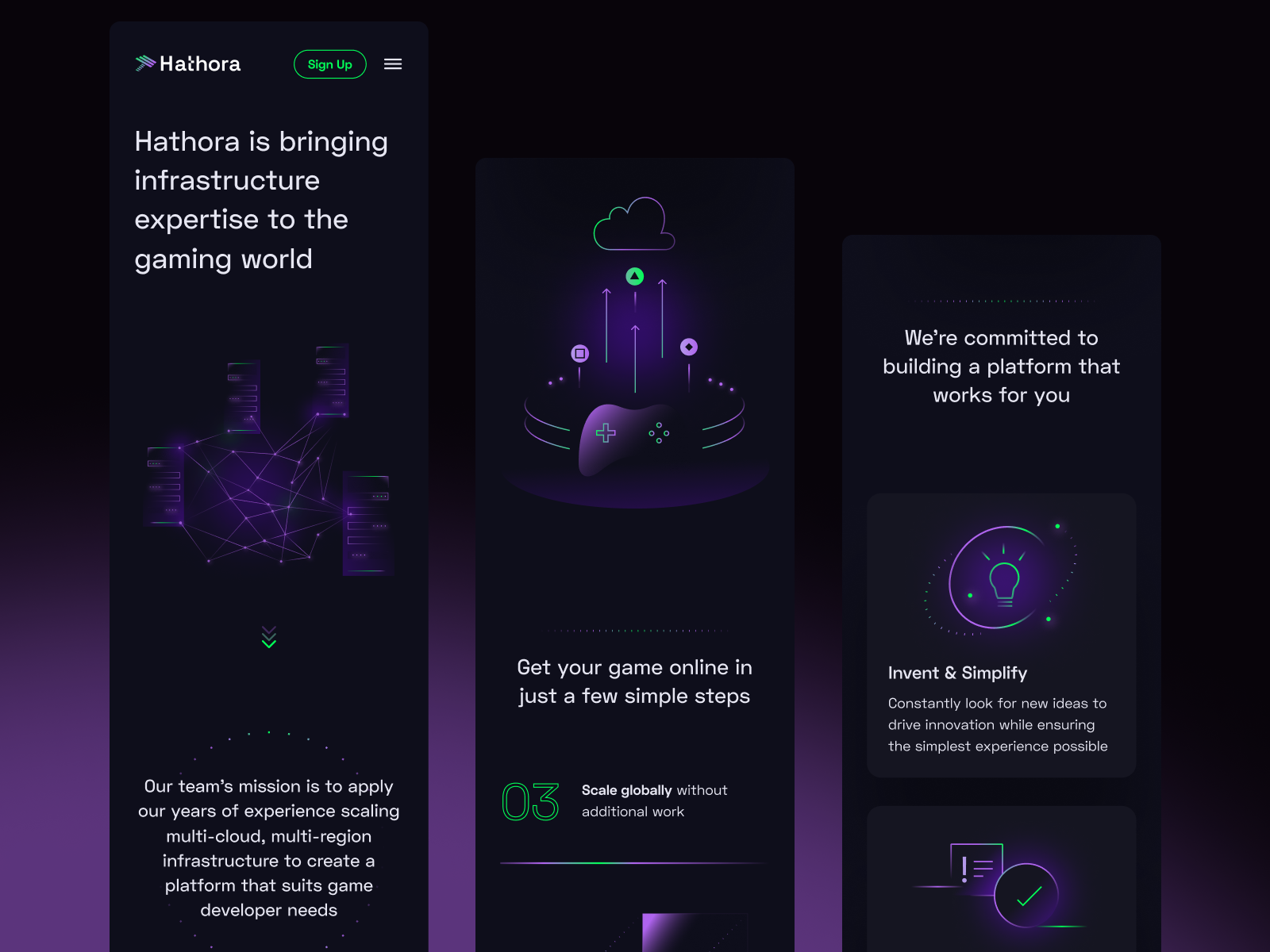 Hathora animation argentina branding cloud design gaming illustration indicius logo motion graphics ui ux website