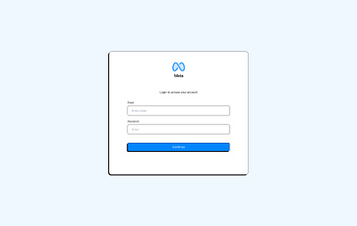 Meta Login (_Parody_) design illustration login parody uiux uiuxdesign user interface