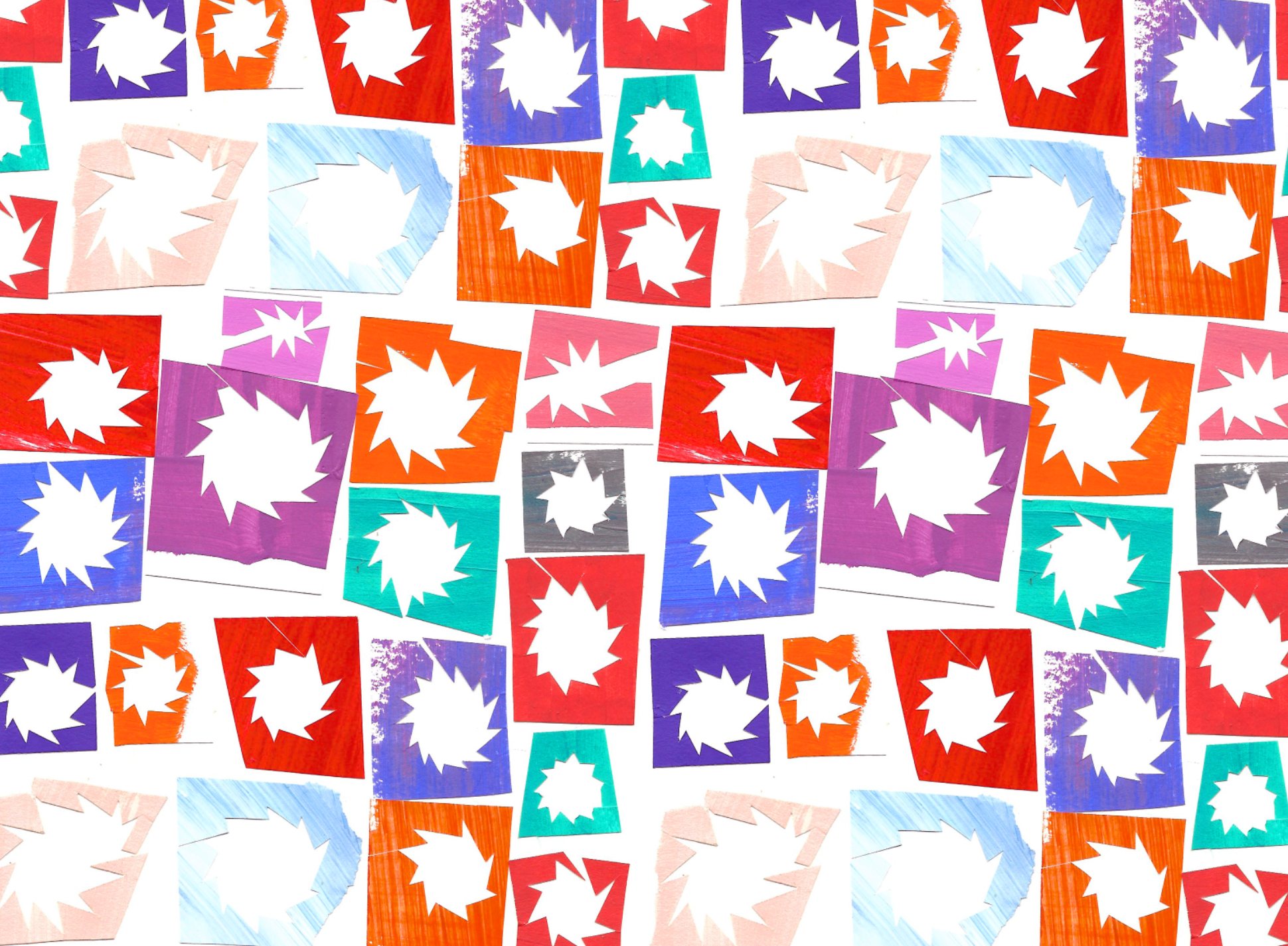 Cut Paper Stars collage color cosmos design illustration painted paper pattern texture