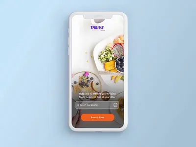 Redesigning Thrive (Food Application) animation application branding color creative design ui ux