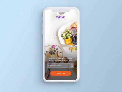 Redesigning Thrive (Food Application) animation application branding color creative design ui ux