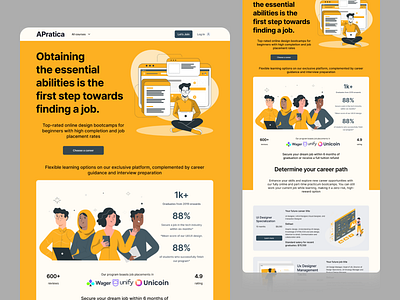 APratica - Landing Page branding course landingpage ui ux