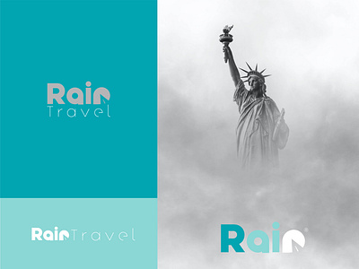 Logo for Rain Travel 3d animation branding branding logo company logo design graphic design illustration logo logo maker motion graphics travel logo travels ui vector