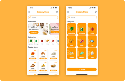 Daily UI: Category list app categories category list dailyui figma grocery store mobile ui