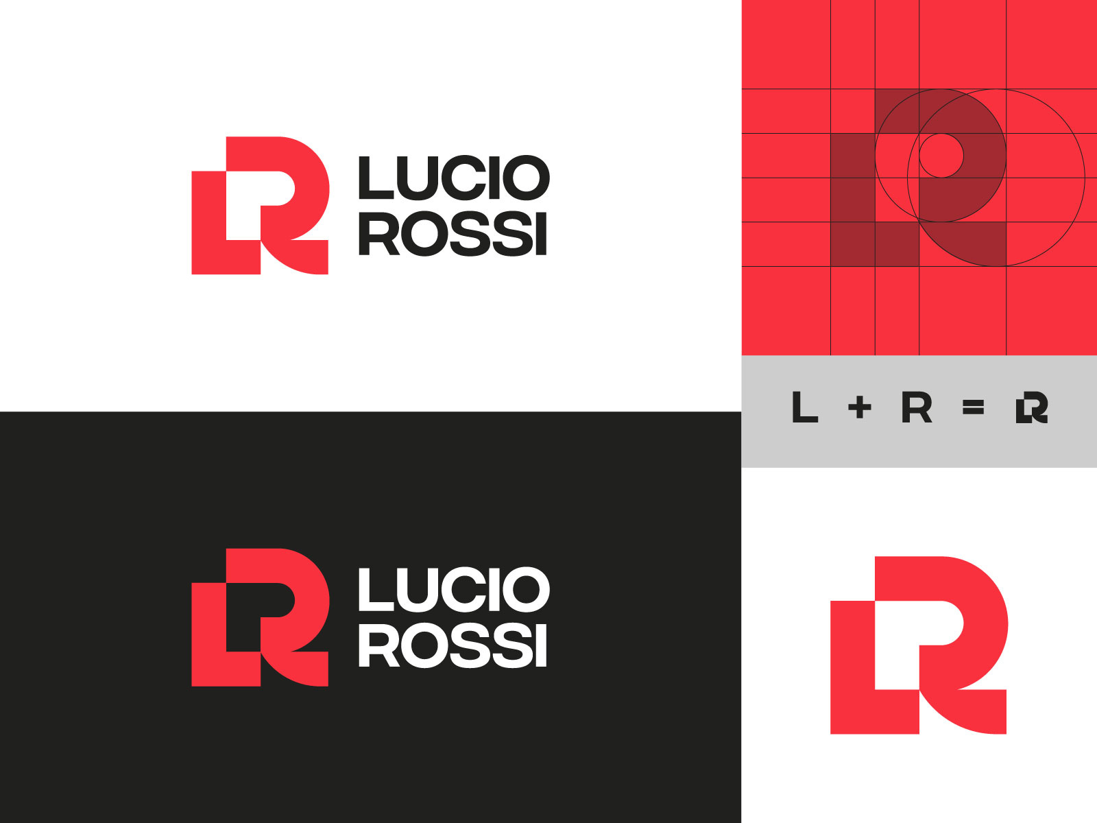 Lucio Rossi Logo consultant logo freelance freelance logo geometric geometric logo grid grid system lettermark lettermark logo logo grid lr lr logo modern monogram monogram logo personal personal branding personal logo rl rl logo