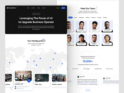 DataMind.AI - Contact Profile Page booking booking form booking page clean clean design contact contact page contact us form get in touch google map map profile profile page saas saas design ui ux web web design