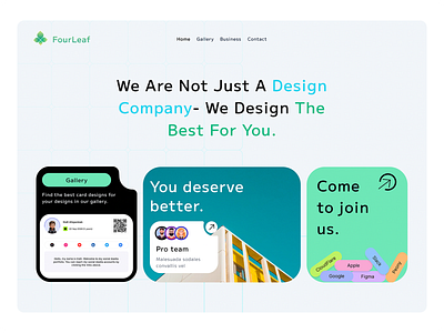 FourLeaf Studio / Landin Page Design app basic branding design graphic design home page landing page ui ui ux uiux ux ux ui uxui web design website