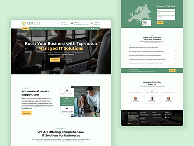 Serenity Computer Consulting Website Design branding design ui ux