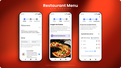 Rappi - Restaurant Menu Register design mobile rappi ui ux