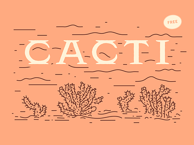 Cacti – Illustration Pack branding cacti cactus desert free icons illustration