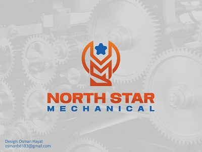 North Star Mechanical Logo branding clean logo creative logo engineering logo icon iconic logo logo logo idea logo service mechanical logo ms ms logo north star mechanical logo repair logo service logo star logo typography typography logo