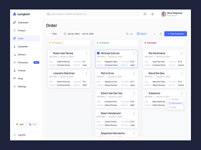 Langkah - Order Board branding dashboard design figma frienchise graphic design illustration ui uidesign uiux uiuxdaily uiuxdesign uiuxinspiration uiuxsupply uiuxwebdesign ux uxdesign visualdesign web webdesign