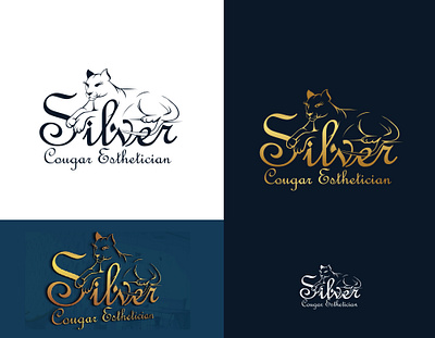 Silver Cougar Esthetician Logo asthetician beauty branding cougar design graphic design illustration logo