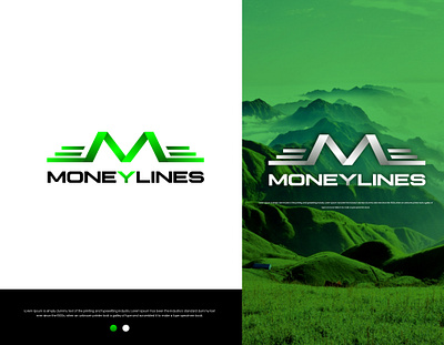 Money Lines Logo branding design finance graphic design illustration logo money trading