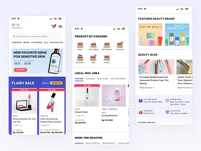 Skin & Beauty Brand Ecommerce - Exploration app application beauty brand clean design ecommerce ios mobile skin ui