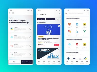 Course Selling App branding clean design clean ui course selling app design edtech education app graphic design illustration landing page mobile motion graphics ui web design