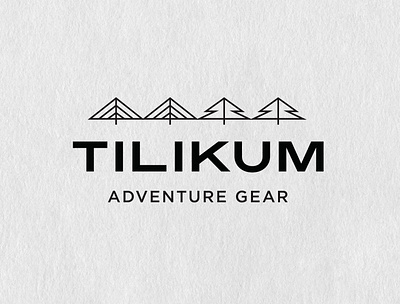 Tilikum Adventure Gear Logo Design adventure bridge climbing gear hiking icon logo northwest outdoor outside pacific trees