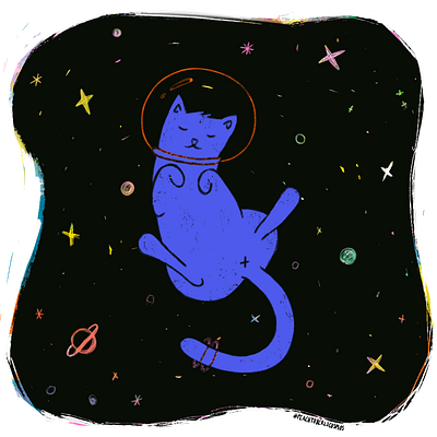 02/31 • #peachtober23 art art drawing cat cosmos digital art drawing illustration peachtober photoshop
