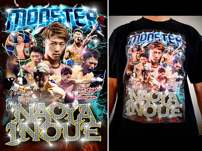 MONSTER Naoya Inoue RAP Tee boxing design naoyainoue rap t shirts t shirts tee