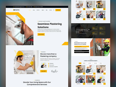 Plastering Website Design branding daily ui design figma landing page plastering saas saas app saas design saas platform software startup trending ui uiux ux web web design webdesign website