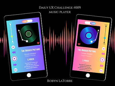 Daily UX Design Challenge; Design a Music Player daily challenge having fun music player new to ux ux ux design