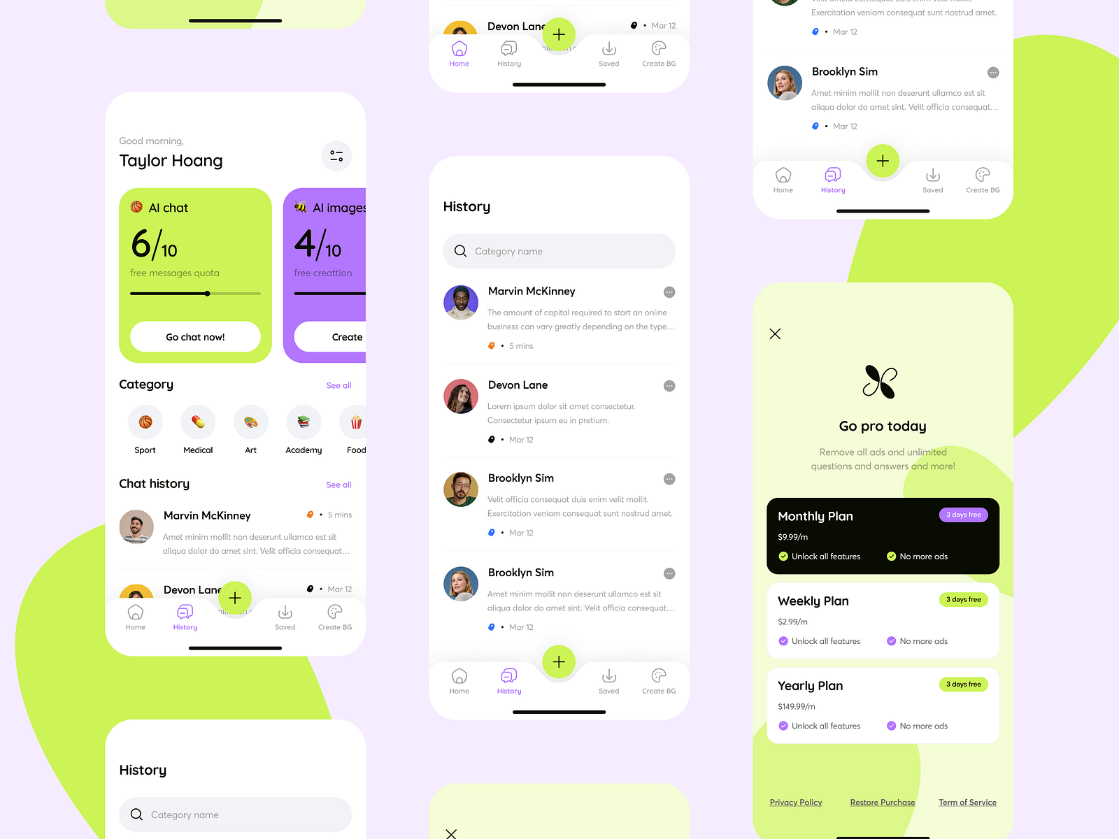 AI Chat mobile app by Harry Tran on Dribbble