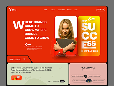 B2B Website design interface product service startup ui ux web website