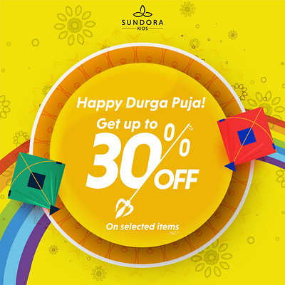 kids Durga puja campaign branding graphic design social media