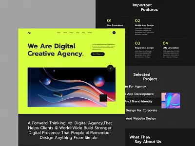 Creative Design Agency Landing Page Website agency agency website bold company creative creative agency creative direction design digital agency home page landing page portfolio portfolio website studio ui ux web web design website website design