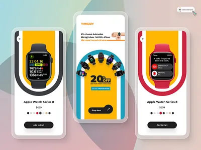 Smart Watch App 3d animation art branding digitaldesign ecommerce flatdesign graphic design illustration innovationsync logo mobile motion graphics nft product design shopify ui watch watch app webdesign