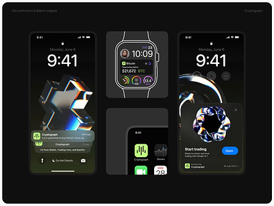 Cryptograph preview apple watch complication de fi defi exchange glass ios notification widgets