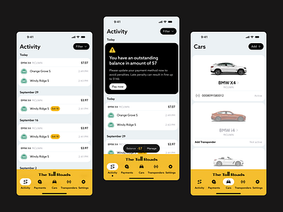 The Toll Roads of Orange County acitivty agency brand cars design history logo mobile app navigation payments toll roads ux