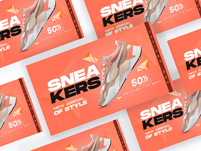 Sneakers Sale Website hero header banner banner business web banner clean creative elegant graphic design hero hero header minimal professional promotional sale slider unique web banners web slider